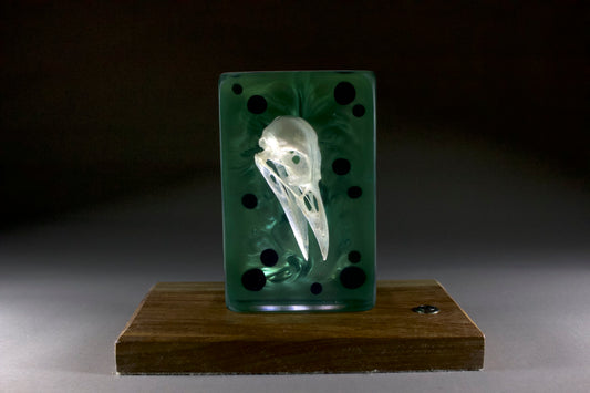 Crow on Emerald Swirl