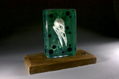 Crow on Emerald Swirl