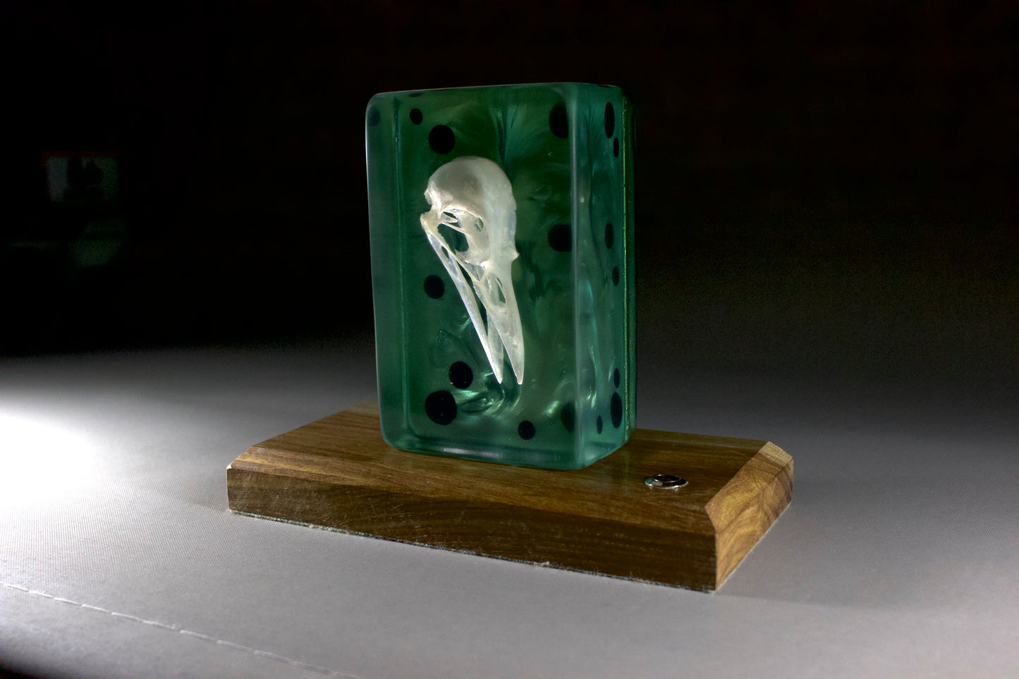 Crow on Emerald Swirl