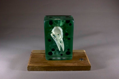 Crow on Emerald Swirl
