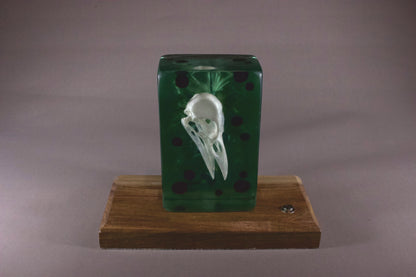 Crow on Emerald Swirl
