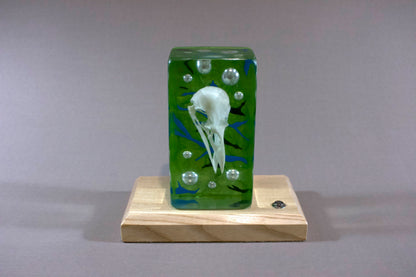 Crow on Green & Pearl
